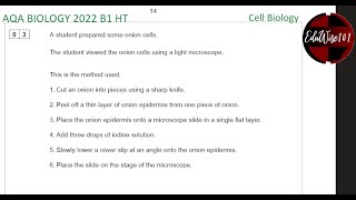 AQA GCSE Biology 2022  Paper 1 Q3 Higher Tier Past paper Questions walk through on Cell Biology [upl. by Enej]