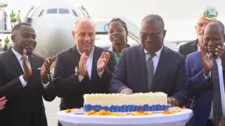 inauguration of World Flys new flight service at Abeid Karume International Airport ✈️🌍 [upl. by Lleihsad]