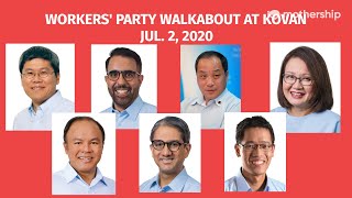 GE2020 LIVE Workers Party on a walkabout at Kovan on Jul 2 2020 [upl. by Armallas]