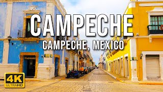 Campeche City Malecon Drive 4K  Historic Campeche  Mexico [upl. by Laurena222]