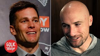 Rex Burkhead describes the first time he met Tom Brady  Golic and Wingo [upl. by Htiekal]