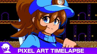 TIME LAPSE Annalynn Pixel Art [upl. by Nahtonoj551]