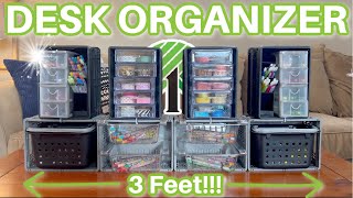 Sliding Drawers amp Stackable Desk Organizer  Over 3 Feet Wide  HUGE Dollar Tree DIY [upl. by Honor]