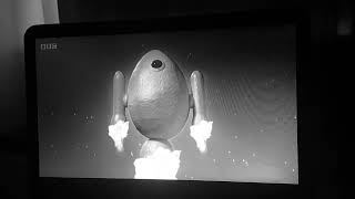 Clangers The Big Red Eggbot Launches Into Space And End Credits Black and White Version [upl. by Ylac672]