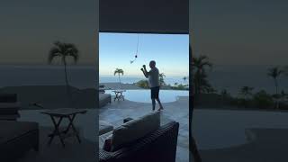 Joe Boxing Training With He’s Hit Rope Chin Target In Hawaii [upl. by Teews914]