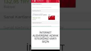 Ziraat Bankası Kartını İnternet Alışverişine Açma Ziraat Mobil [upl. by Ahsyt]