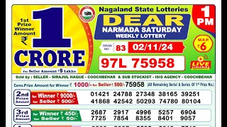 LIVE Lottery Sambsd 1pm Official 02112024 Result  Nagaland State Lottery [upl. by Herve]