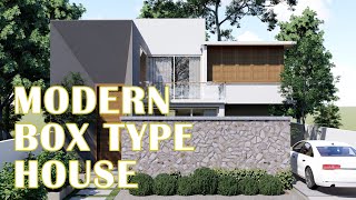 Modern Box Type House Design  3 Bedroom  Two Storey House [upl. by Eenoj]