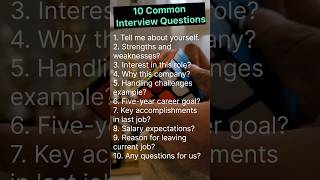 Top 10 Common Interview Questions  Freshers amp Experienced [upl. by Rickie]