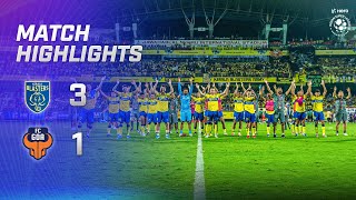 Highlights  Kerala Blasters 31 FC Goa  MW 6 Hero ISL 202223 [upl. by Ahseuqram857]