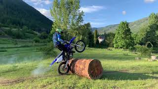 Yz125x hard enduro practice session 36” log crossing [upl. by Charis]