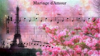 Mariage dAmour  Paul de Senneville  Easy Guitar Tabs With Chords [upl. by Mitzi]