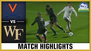 Virginia vs Wake Forest Match Highlights  2024 ACC Mens Soccer [upl. by Akinor]