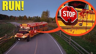 If you ever see this School Bus with BLOOD all over it Drive away fast Its a Trap [upl. by Tracy]