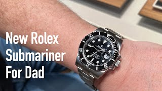 Giving a new Rolex Submariner 116610LN to my dad and the story how he couldnt get one at his Dealer [upl. by Par]