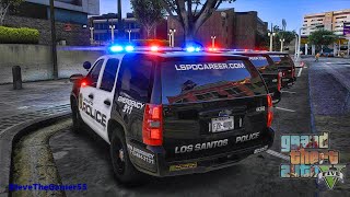 Playing GTA 5 As A POLICE OFFICER City Patrol HPD GTA 5 Lspdfr Mod 4K [upl. by Shelley262]