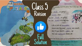 Class 5 English Workbook Petals Rivision –2 full solution [upl. by Geof845]