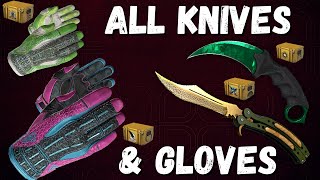 All Knives and Gloves in CSGO amp in which Cases to find them [upl. by Nosyaj]