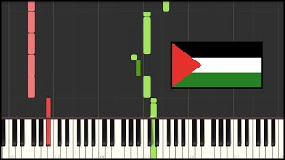 Palestine National Anthem  Fidai Piano Tutorial [upl. by Aissat]