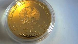 Deutsche Goldeuros 100 Euro Gold 12 oz Deutschland [upl. by Aihsemek]