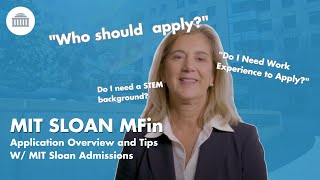 Tips for MIT Sloans Master of Finance Application [upl. by Jandel751]