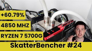 Ryzen 7 5700G Overclocked to 4850 MHz With PBO 2 Curve Optimizer  SkatterBencher 24 [upl. by Shama140]