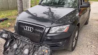 Audi VW broken hood latch cable how to open hood snapped release A4 A5 A6 Q5 etc [upl. by Weyermann]