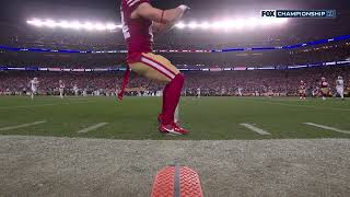 Brock Purdy escapes a sack and Kyle Juszczyk makes a CRAZY Toe Tap Catch [upl. by Luba]