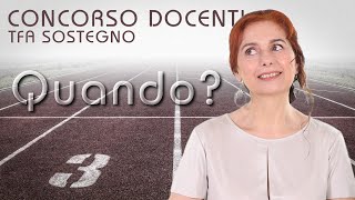 Concorso docenti e TFA sostegno quando cominciare a studiare [upl. by Veljkov]