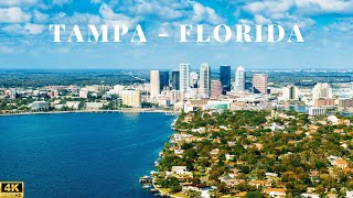 Stunning Aerial Tour of Tampa  The City from Above 4K HD [upl. by Lesser]