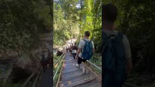 walk to see the waterfall at Kulen montain siemreapertravel siemreap [upl. by Bomke]