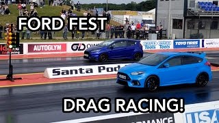 Focus RS vs Fiesta ST DRAG RACE  FORD FEST 2016 [upl. by Rosse614]