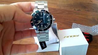 SINOBI Diver 1132 Watch Unboxing [upl. by Behlau]