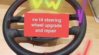 steering wheel upgrade and repair vw t4 💚💥👽 [upl. by Nemzzaj]