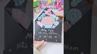 Làm thiệp 20 tháng 11 tặng thầy giáo DIY Teachers Day Card Liam Channel [upl. by Tillie]