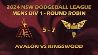 NSWDL Mens 2024  Round Robin  Avalon Assassins vs Kingswood Mavericks [upl. by Sibeal773]