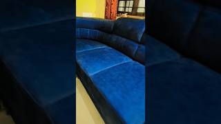 Sofa making heavy sofa L sef 6 seetar blue colour shortvideo woodworking [upl. by Weinstein]