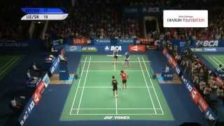 Kevin SanjayaGreysia Polii INA VS Lee Yong DaeShin Seung Chan KOR  BCA Indonesia Open 2014 [upl. by Prentice]