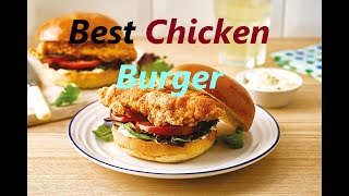 CRISPY Chicken Burger Recipe  Zinger Burger [upl. by Erdnassac]