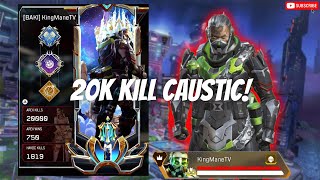 HOW A 20K KILL CAUSTIC MAIN DOMINATES PUBS Apex Legends Season 22 [upl. by Merrow900]