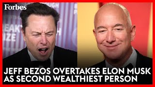 Jeff Bezos Overtakes Elon Musk As Second Wealthiest Person [upl. by Dorcas]