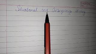 Situational and contingency theory leadership theory [upl. by Gary]