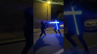 Anakin vs ObiWan w NEOPIXEL SABERS starwars lightsaber jedi obiwankenobi anakinskywalker [upl. by Akinam]