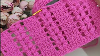 🌟Wow🌟Pink colored crochet babyblanket vest shawl model for top Very easy for beginnersTutorial [upl. by Nyrehtak]