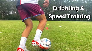 Dribbling amp Sprinting Training For Footballers [upl. by Mitzi]