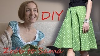 Zrób to sama Jak uszyć spódnicę z koła DIY How to make a circle skirt [upl. by Anelra]