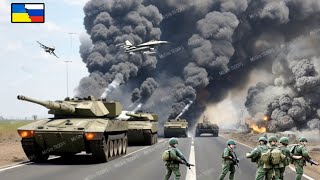 Horrifying Moment Crazy Action of US F16 Pilot Blows Up 9 of Russias Strongest Tanks [upl. by Nairahcaz]