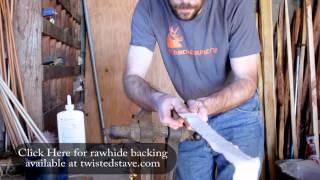 Backing a bow with Rawhide how to [upl. by Kcub208]