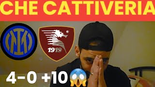 INTER  SALERNITANA 40 ❗️CHE CATTIVERIA😱10 BYE BYE 🔴 [upl. by Tollmann]