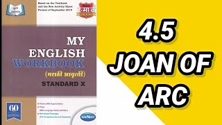 CLASS10THENGLISH WORKBOOK QUESTION AND ANSWERS45 JOAN OF ARC [upl. by Ntsuj]